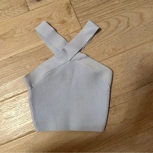 Babaton Aritzia Sculpt Knit Criss Cross Cropped Tank